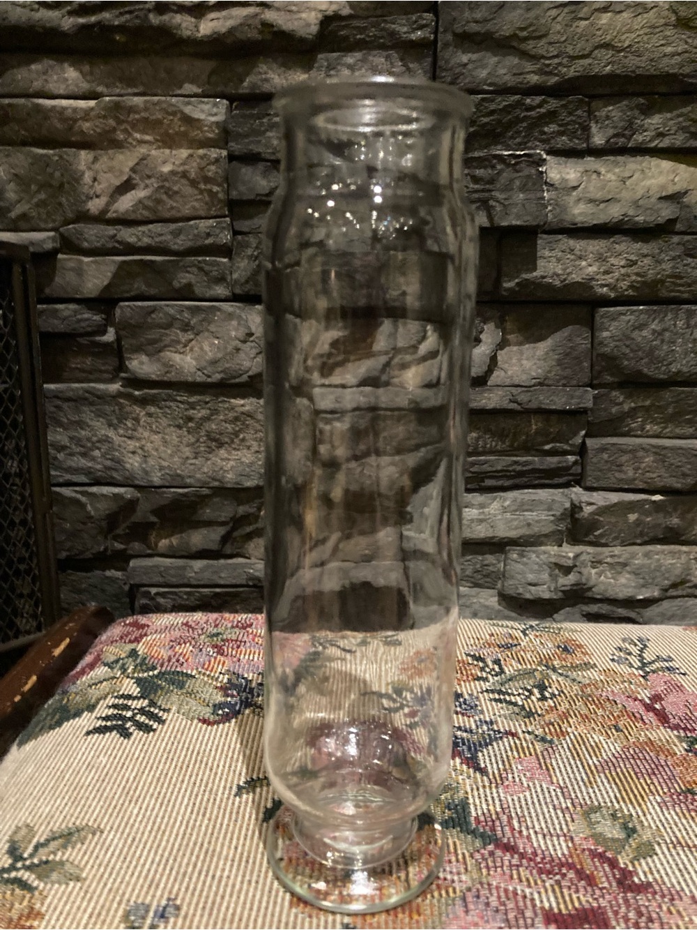 Tall Clear Glass Cylinder Vase